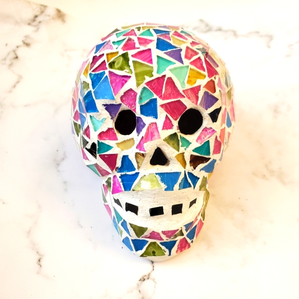 Beautiful Mexican Mosaic Skull